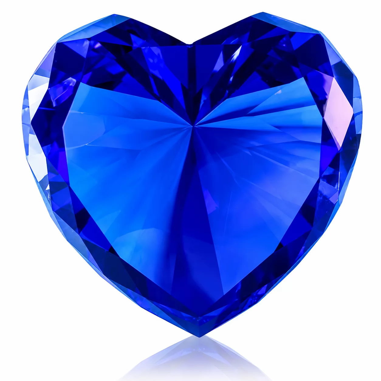 Sapphire Heart Crystal Diamond Ornament – Luxury Gem Decor for Romantic Gifts & Interiors