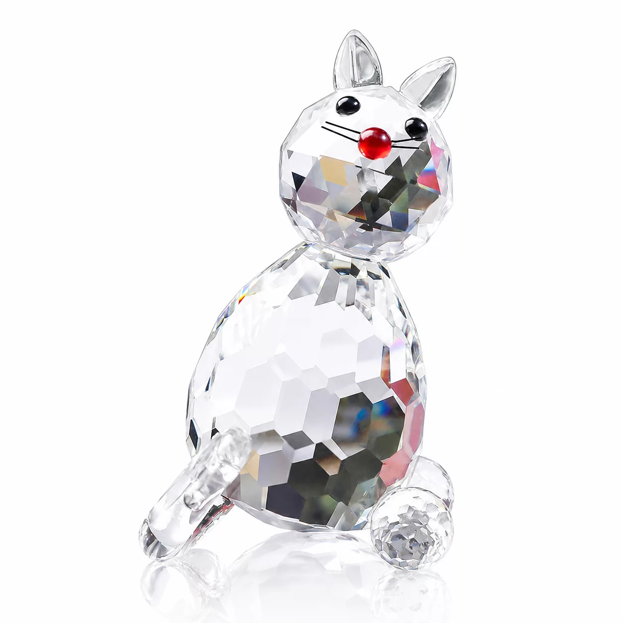 Lucky Crystal Cat Ornament for Collectors, Pet Lovers & Special Occasion Gifts view 2