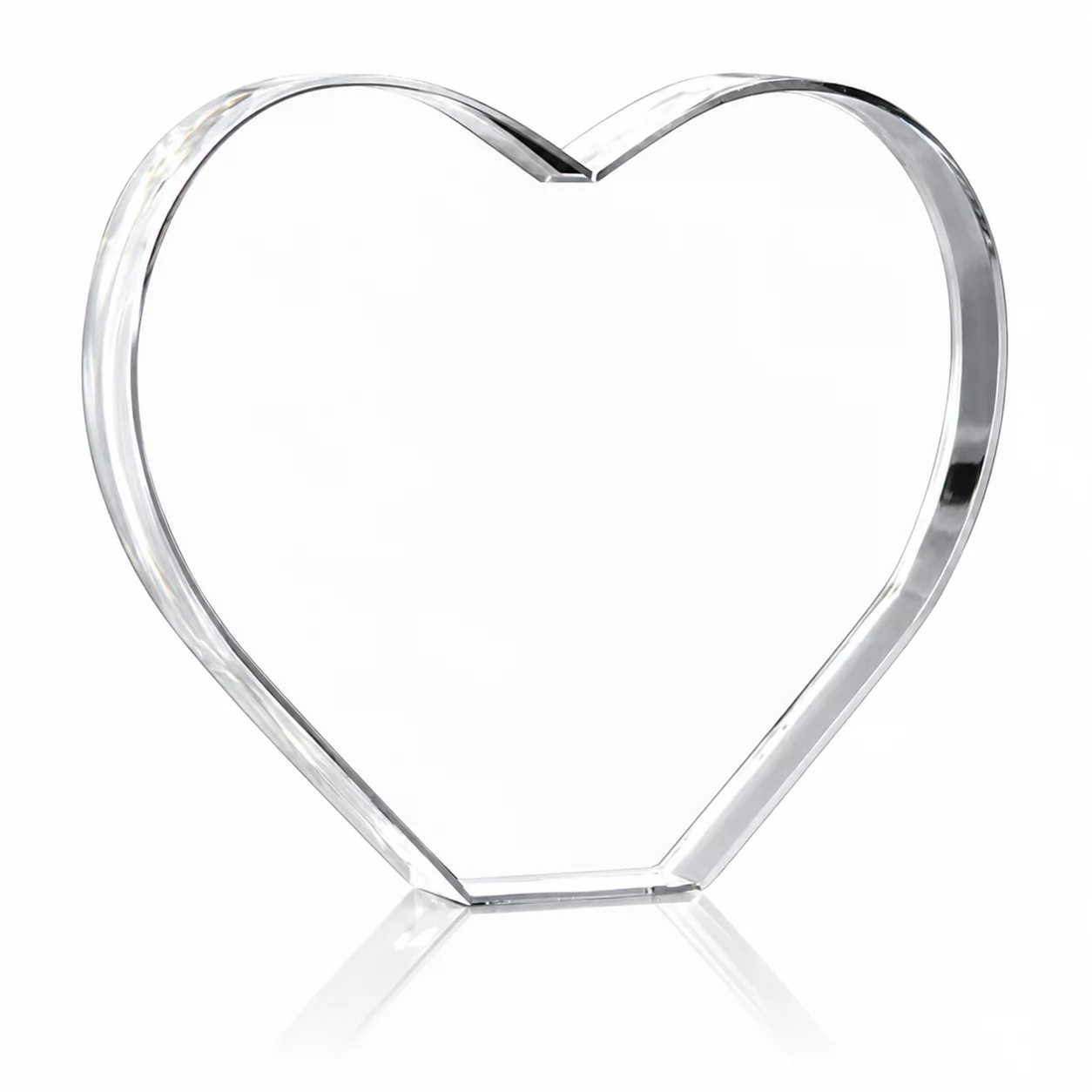 Clear Crystal Heart Keepsake for Personalized Photo, Text & Logo Engraving