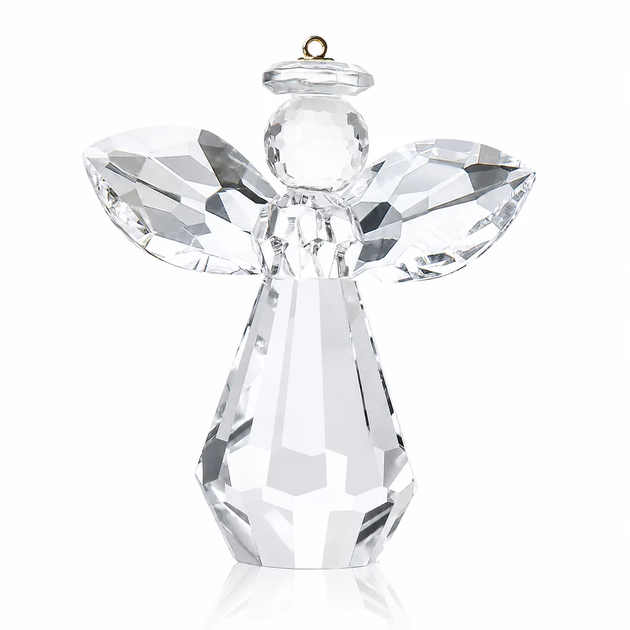 Clear Crystal Angel Figurine with Spread Wings for Blessings & Special Occasions