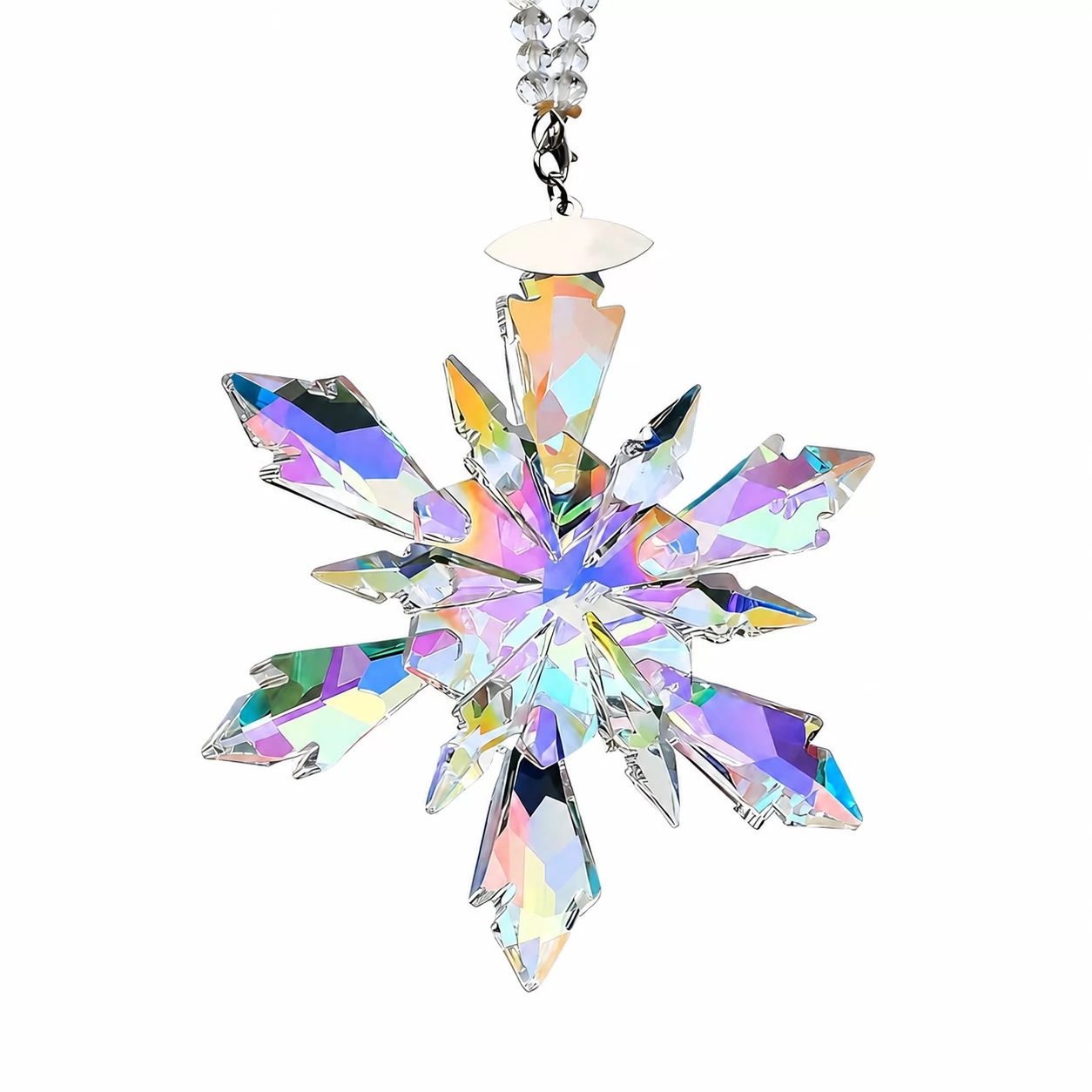 Frost Crystal Snowflake Ornament – Elegant Hanging Decor for Holiday Moments view 4