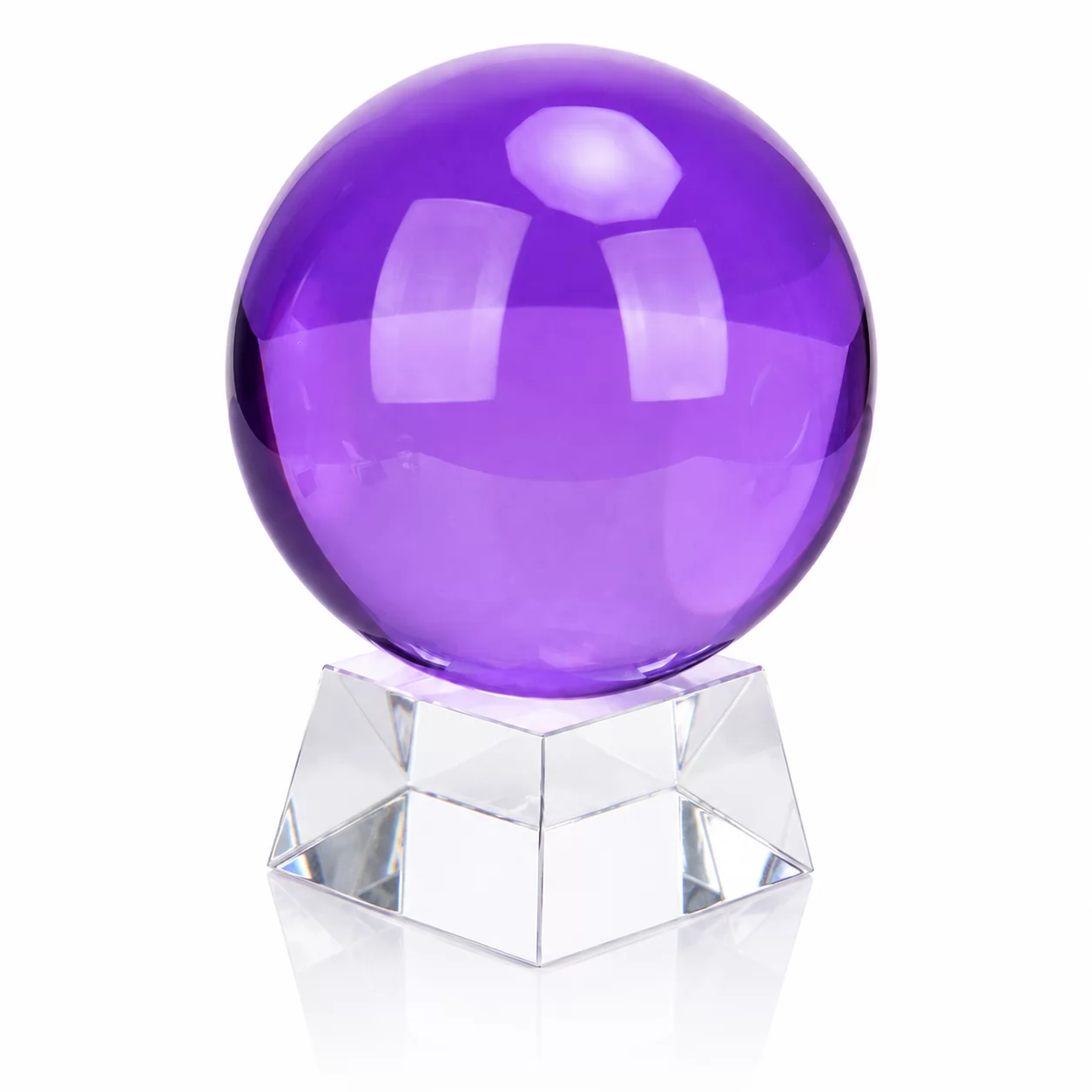 Amethyst Crystal Sphere Ornament – Luxury Purple Gem Accent for Modern Interiors