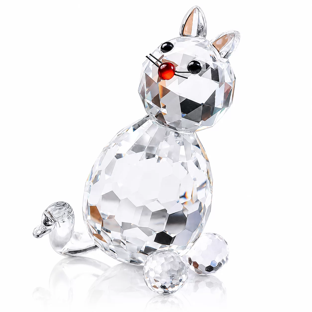 Lucky Crystal Cat Ornament for Collectors, Pet Lovers & Special Occasion Gifts