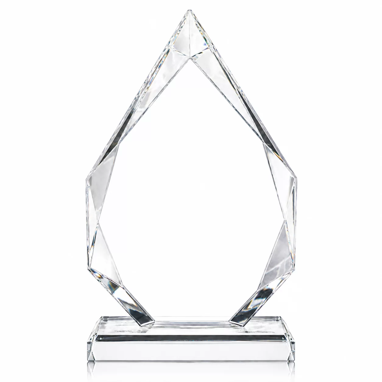Diamond Flame Crystal Award – Faceted Trophy for Executive Recognition