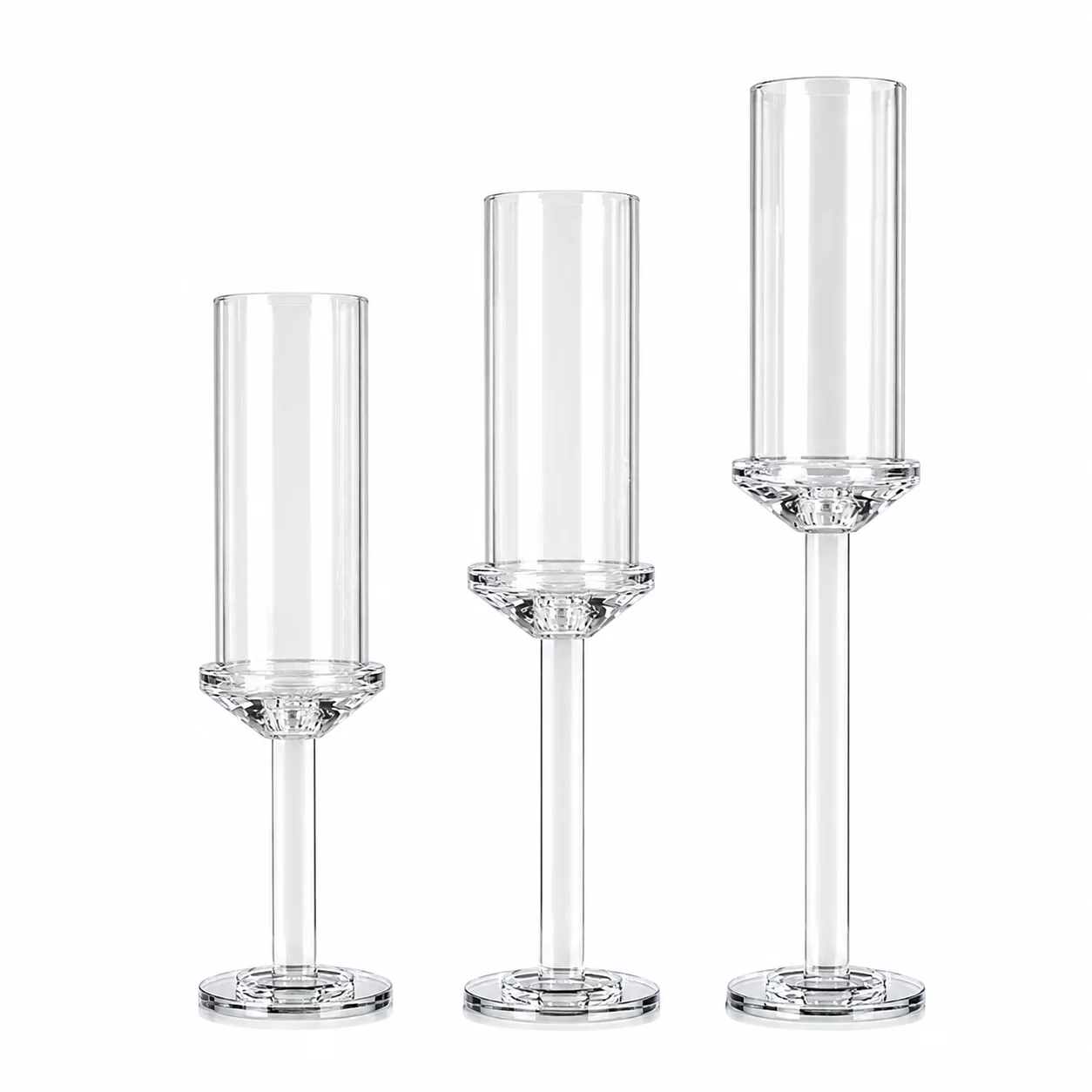 Modern Crystal Candle Lantern with Clear Glass Shade for Luxury Events & Home Styling view 4