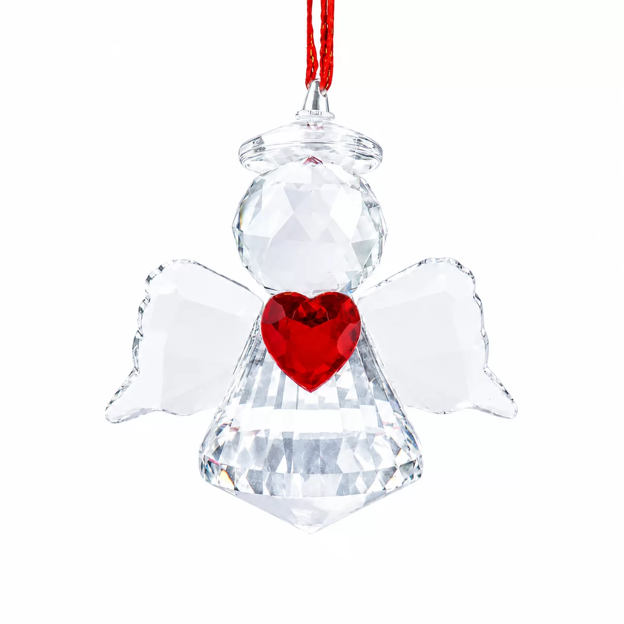 Crystal Guardian Angel Suncatcher with Heart Accent – Elegant Hanging Decor view 3