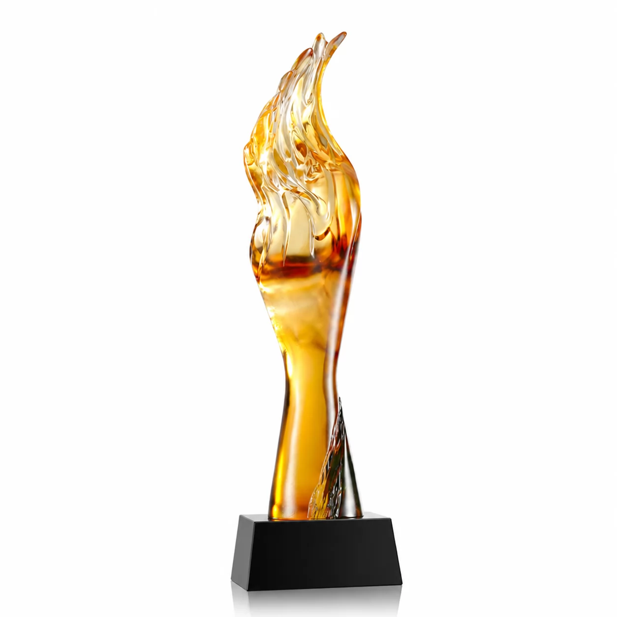 Handcrafted Liuli Art Glass Torch Award for Leadership & Corporate Recognition
