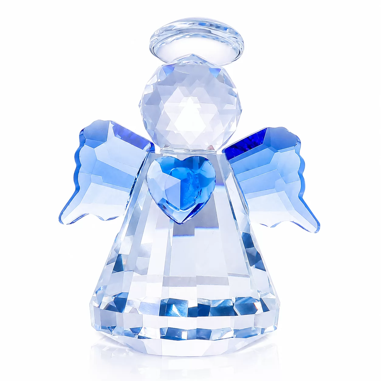 Crystal Angel Figurine with Red Heart – Romantic Gift Decor for Love & Special Occasions view 2