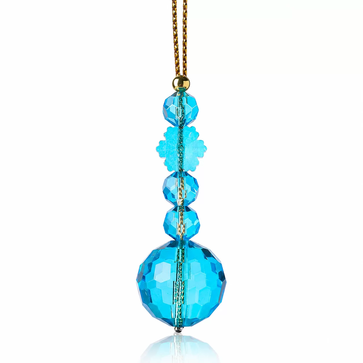 The Blue Prism Collection – Faceted Crystal Pendant with Ocean Inspired Beauty