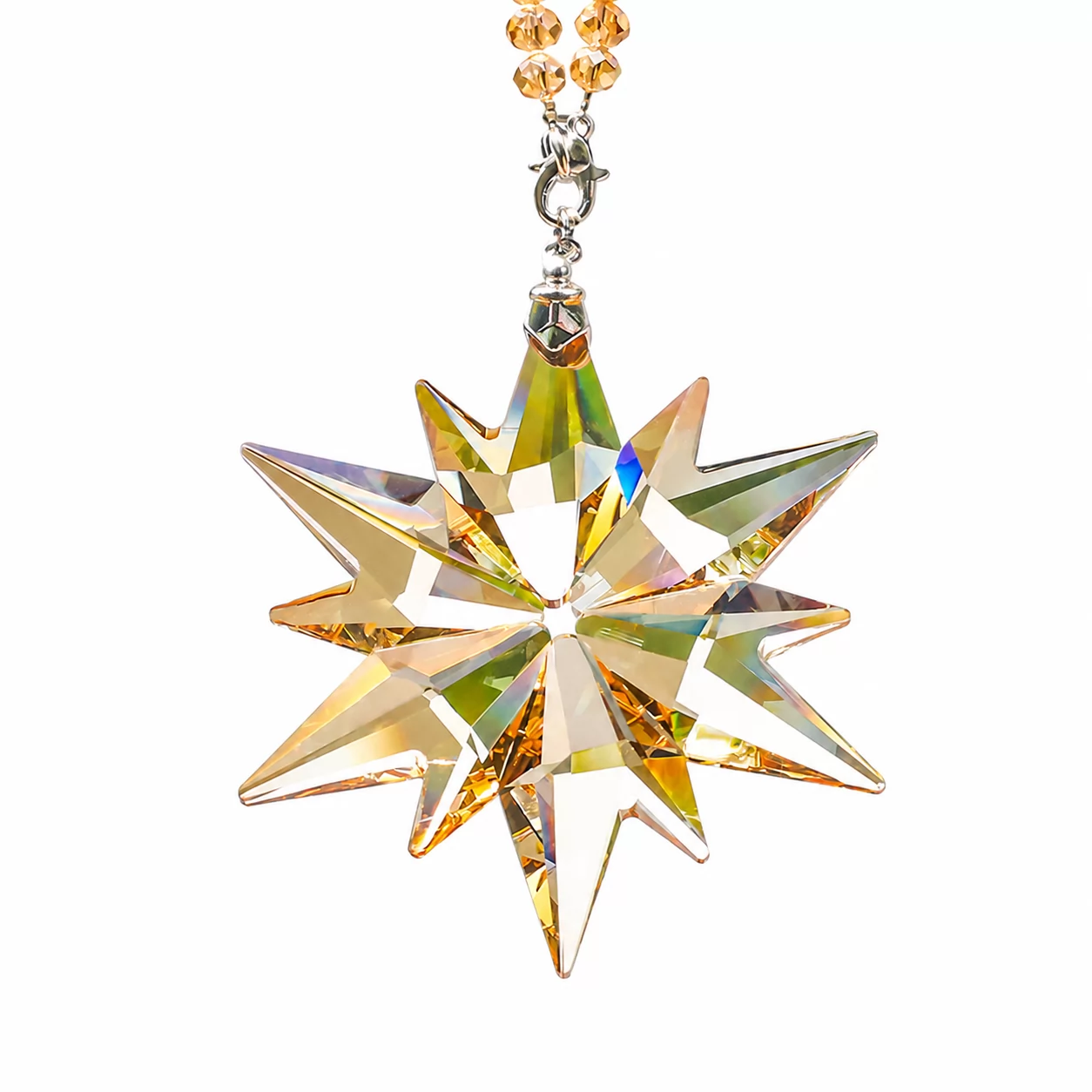 The Golden Crystal Star – A Celestial Light Catcher for Festive Interiors