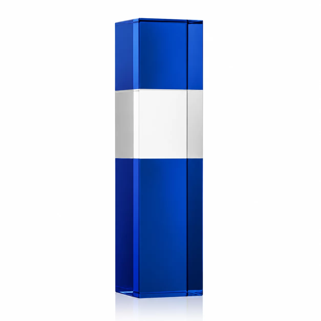 Cobalt Band Crystal Award – Modern Column Trophy for Executive Honors