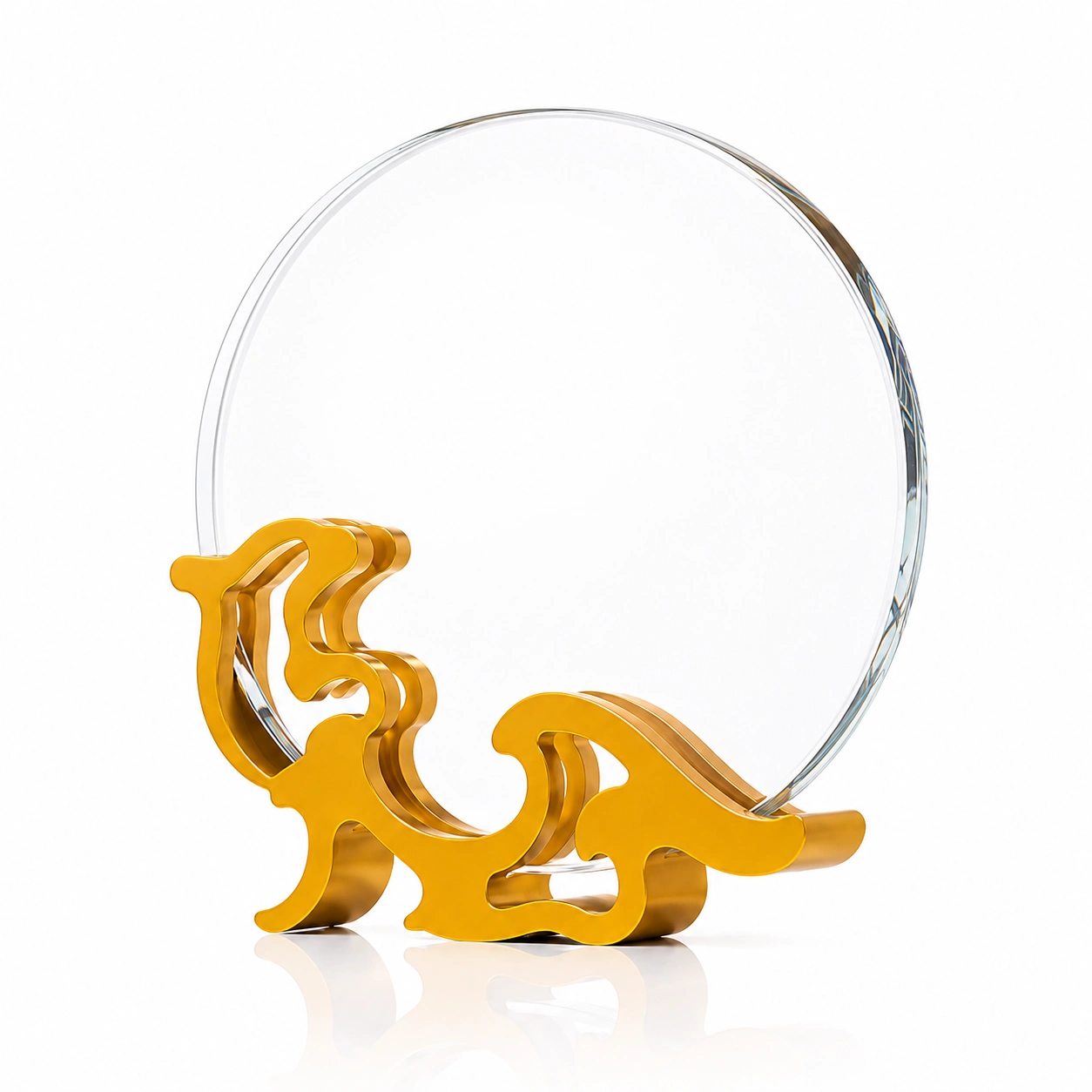 Round Dragon Crystal Award – Custom Corporate Achievement & Recognition Trophy view 2