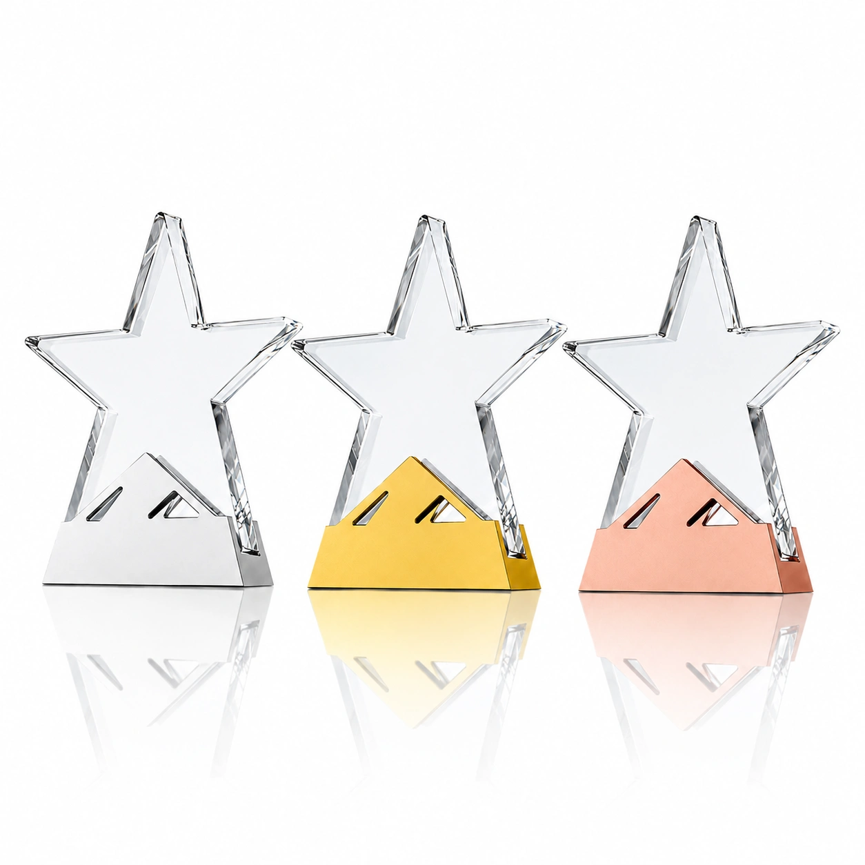 3D Star Crystal Award with Mountain Accent – Custom Achievement & Recognition Trophy view 2