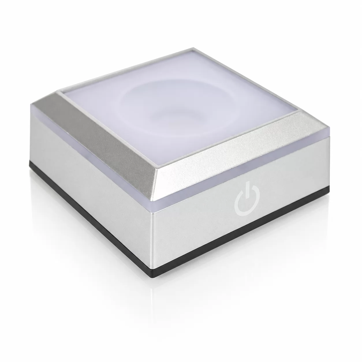 Silver Touch Control LED Light Base for 3D Crystal, Awards & Figurine Display