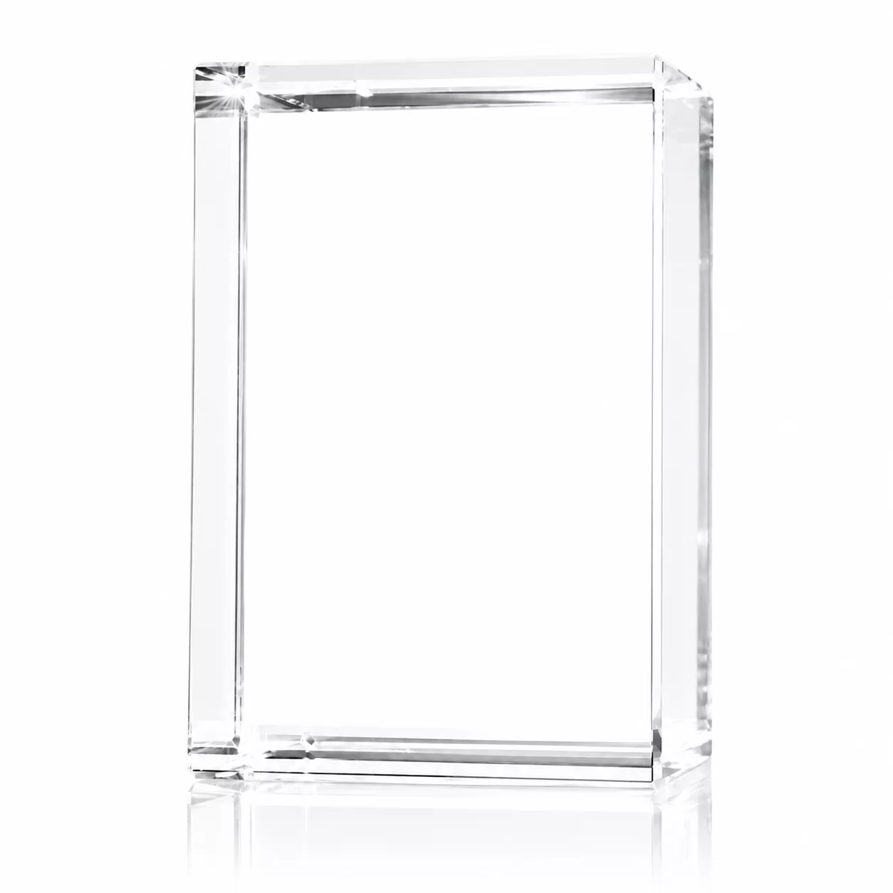 Portrait Rectangular Optical Crystal Block for Custom 3D Images & Keepsake Gifts