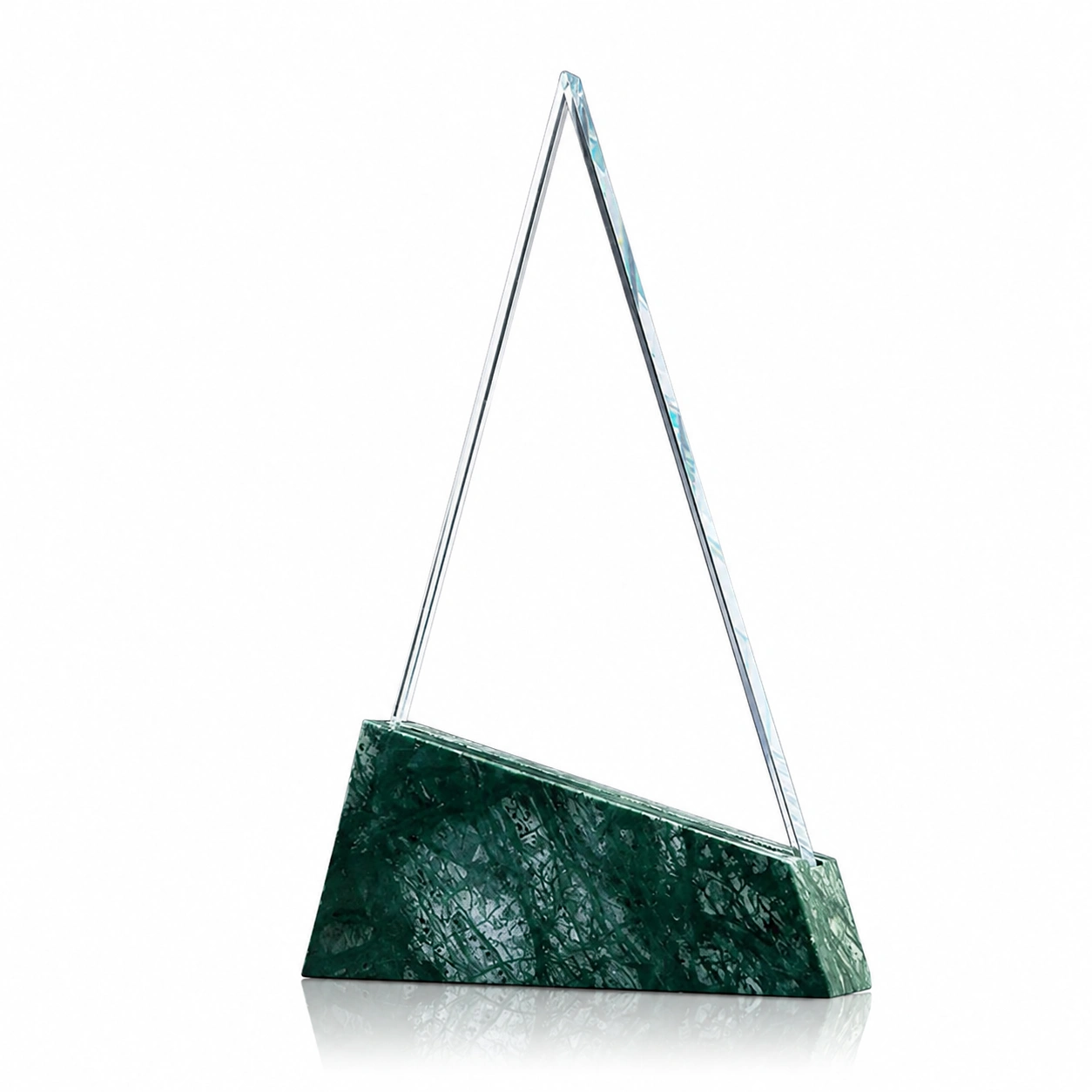 Executive Marble Recognition Trophy with Geometric Obelisk Shape