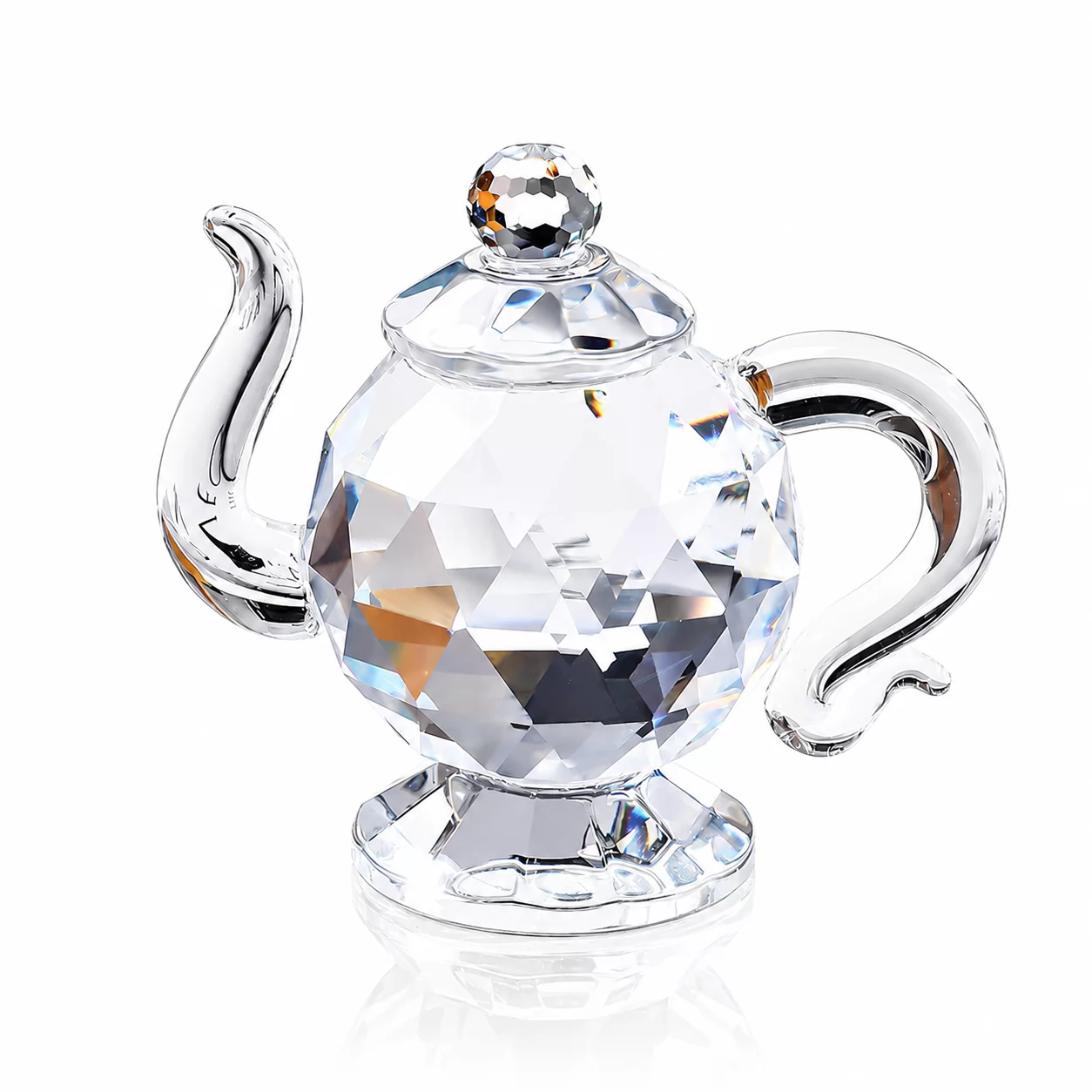 Crystal Teapot Figurine with Faceted Gem Design – Timeless Home Accent
