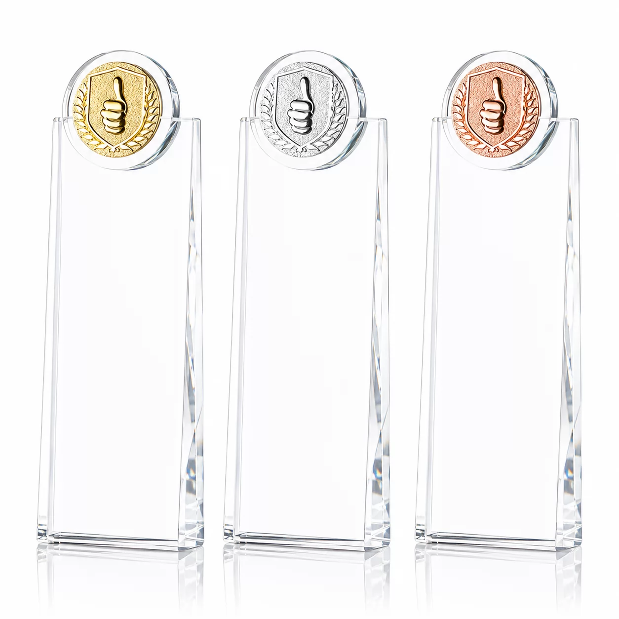 Honor Medal Crystal Award for Corporate Milestones & Distinguished Service view 3