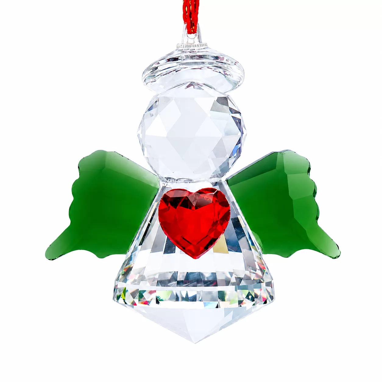 Crystal Guardian Angel Suncatcher with Heart Accent – Elegant Hanging Decor view 4