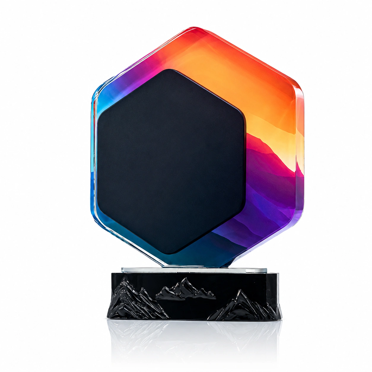Hexagon Crystal Award Trophy – Custom Executive & Corporate Recognition Award