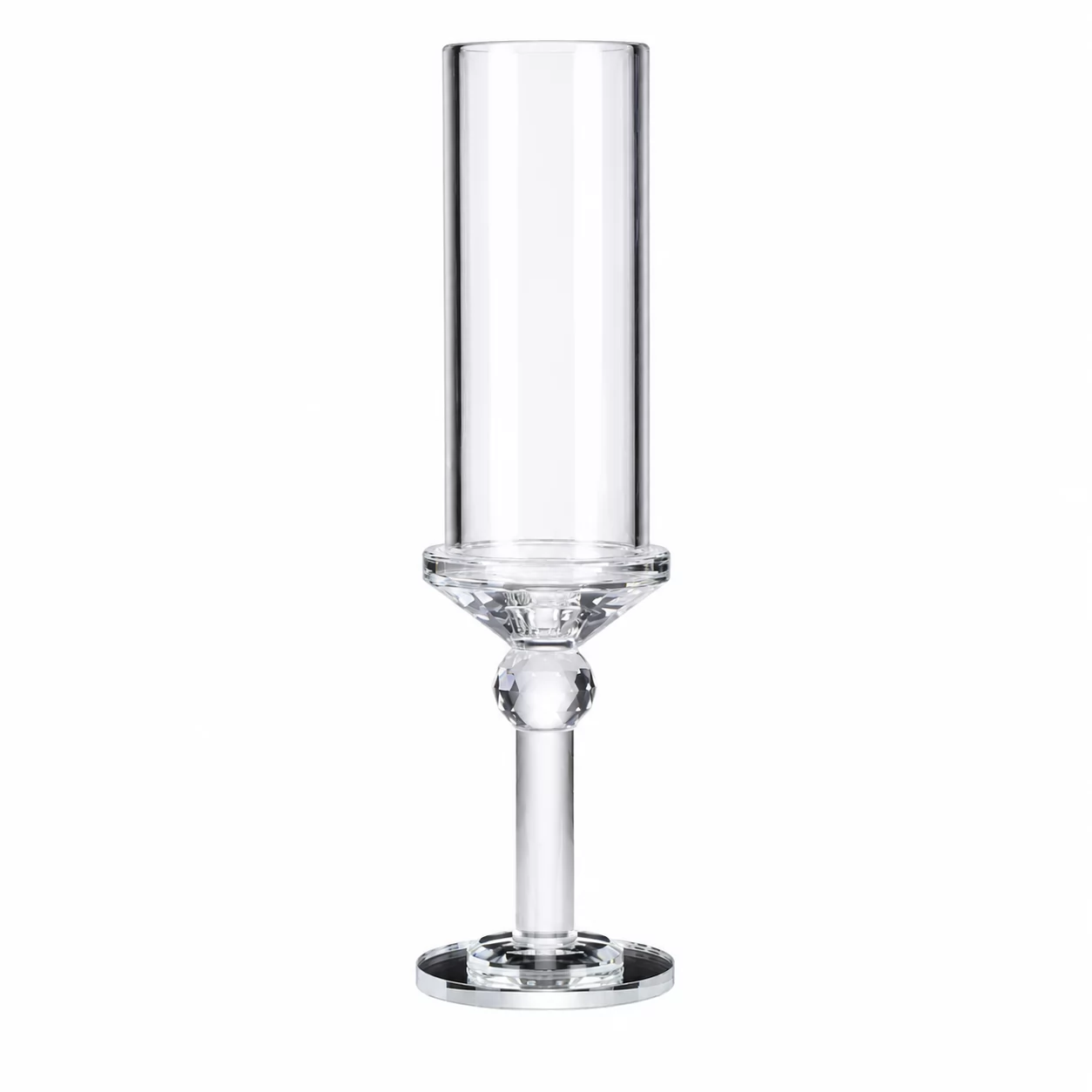 Modern Crystal Candle Stand with Glass Shade for Luxury Events & Home Decoration view 2
