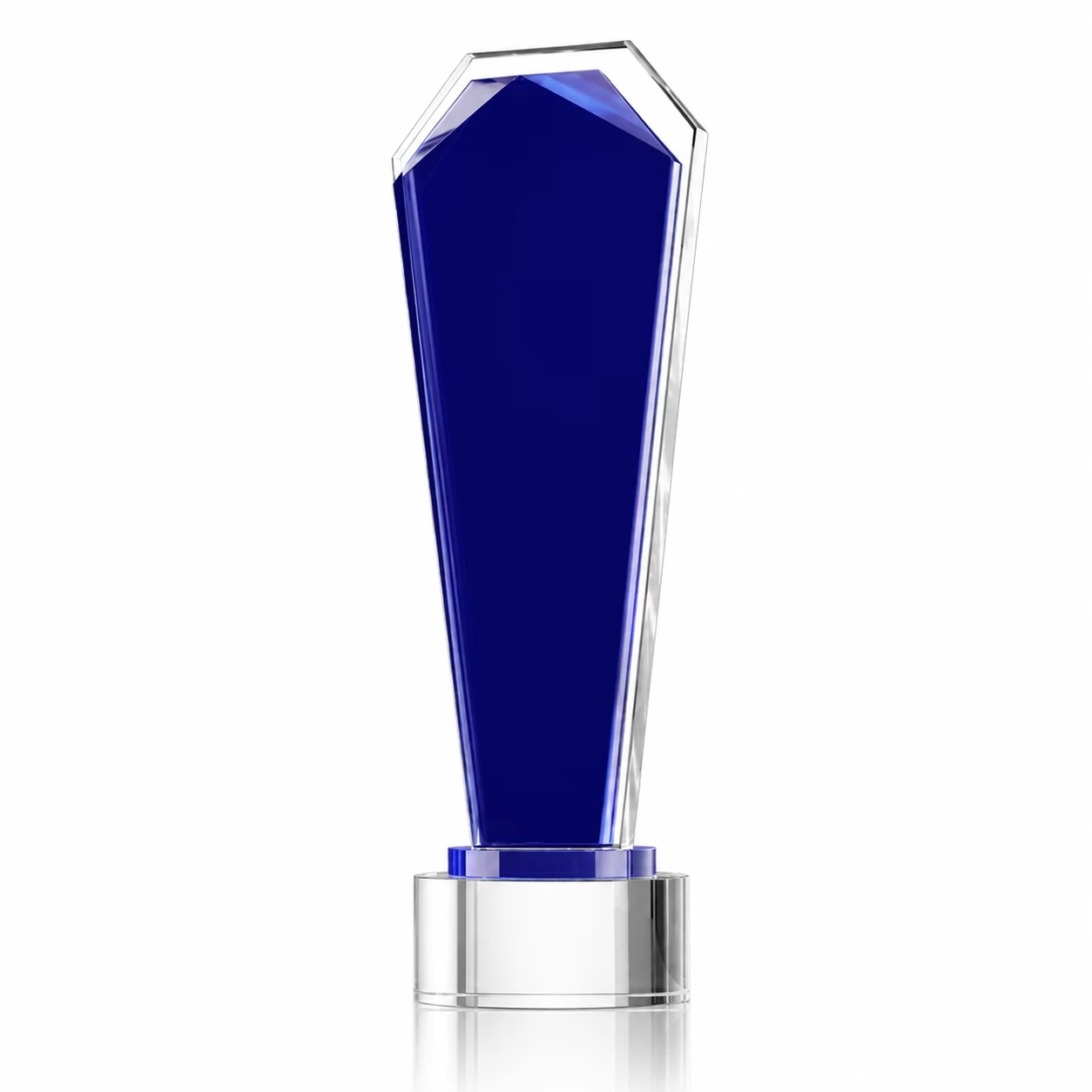 Deep Blue Crystal Achievement Trophy for Annual Honors & Sales Champions