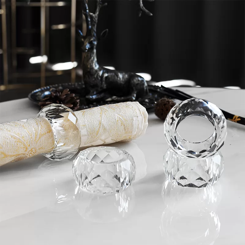 Diamond Cut Crystal Table Accent for Wedding Place Settings & Fine Dining view 2