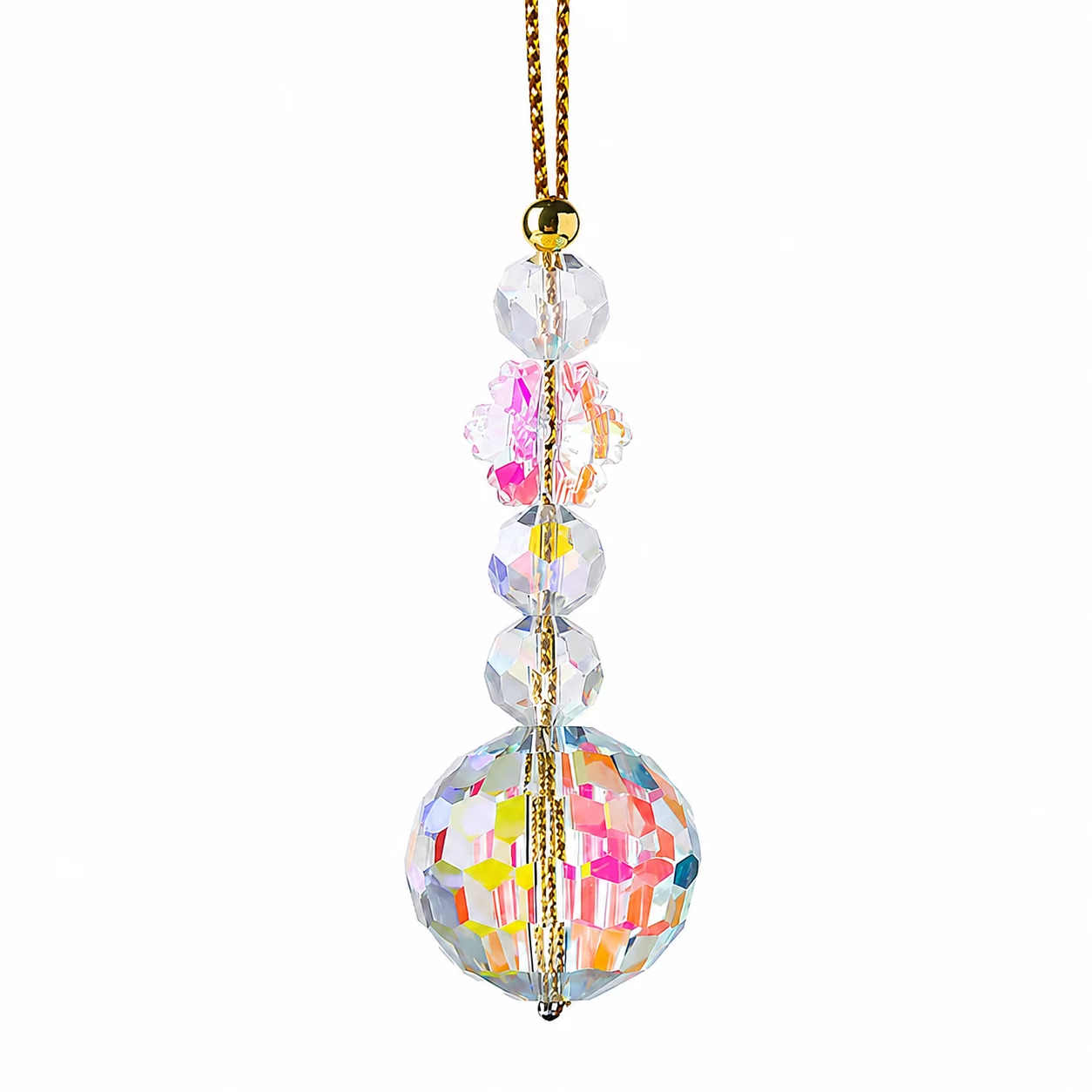 The Blue Prism Collection – Faceted Crystal Pendant with Ocean Inspired Beauty view 3