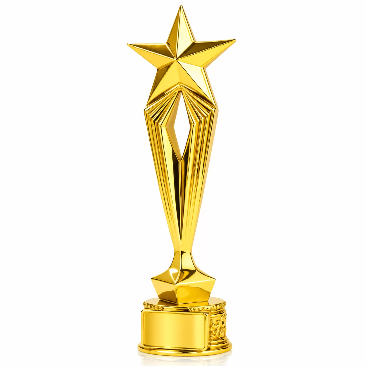 Gold Resin Star Trophy for Achievement, Recognition & Corporate Awards