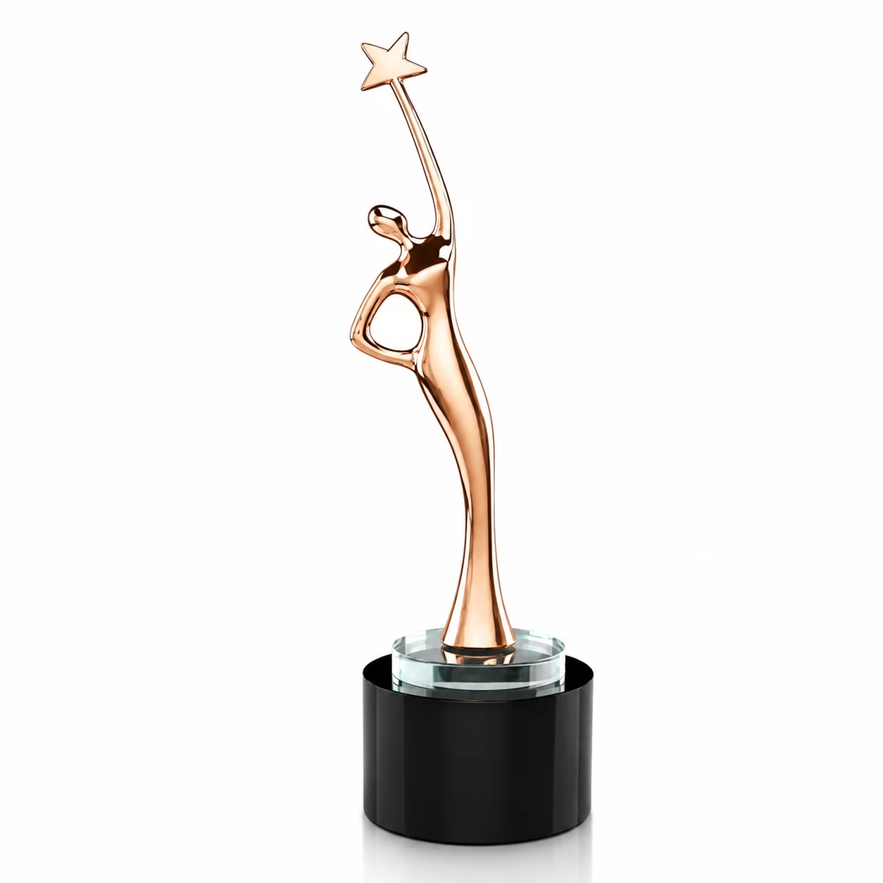 Gold Metal Aspiration Award with Star Figure for Excellence & Leadership view 2