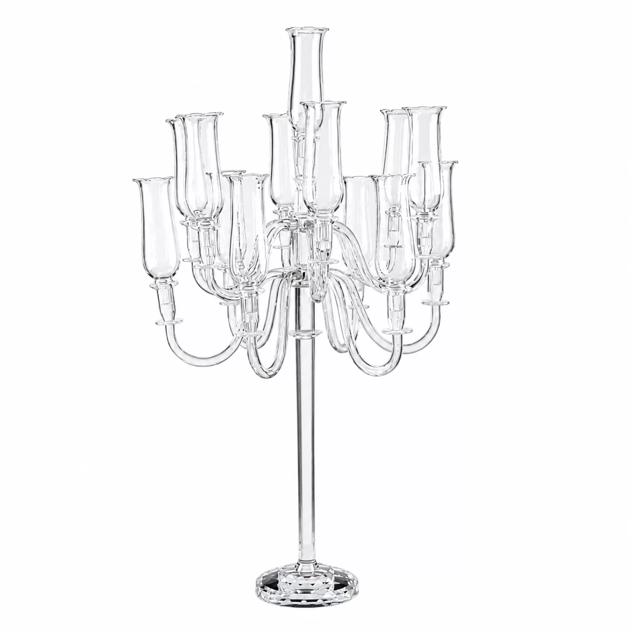 13-Arm Grand Crystal Floor Candelabra for Hotels, Banquets & Premium Interior Styling
