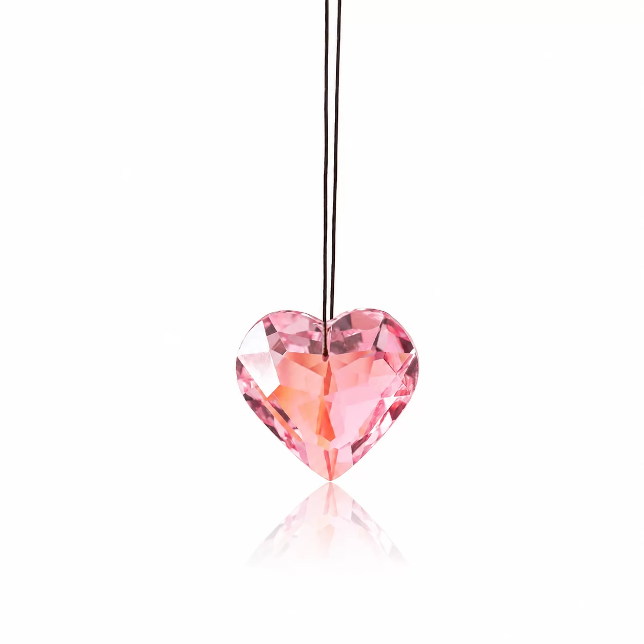 Pink Crystal Heart Suncatcher – A Sparkling Hanging Ornament for Love & Home