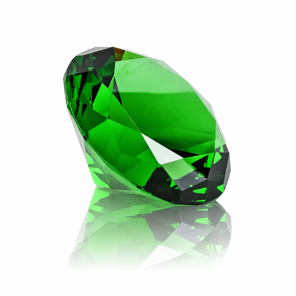 Yellow Faceted Crystal Gem Ornament – Decorative Crystal Diamond for Home & Office view 3