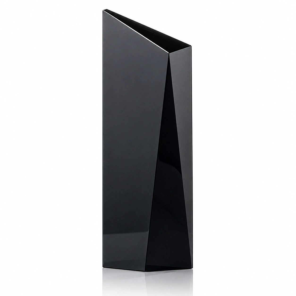 Blue Optical Crystal Tower Award – Custom Engraved Corporate Recognition Trophy view 3