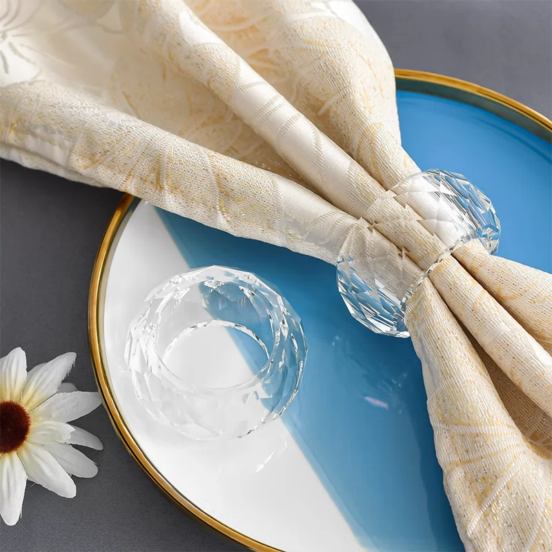 Diamond Cut Crystal Table Accent for Wedding Place Settings & Fine Dining view 3