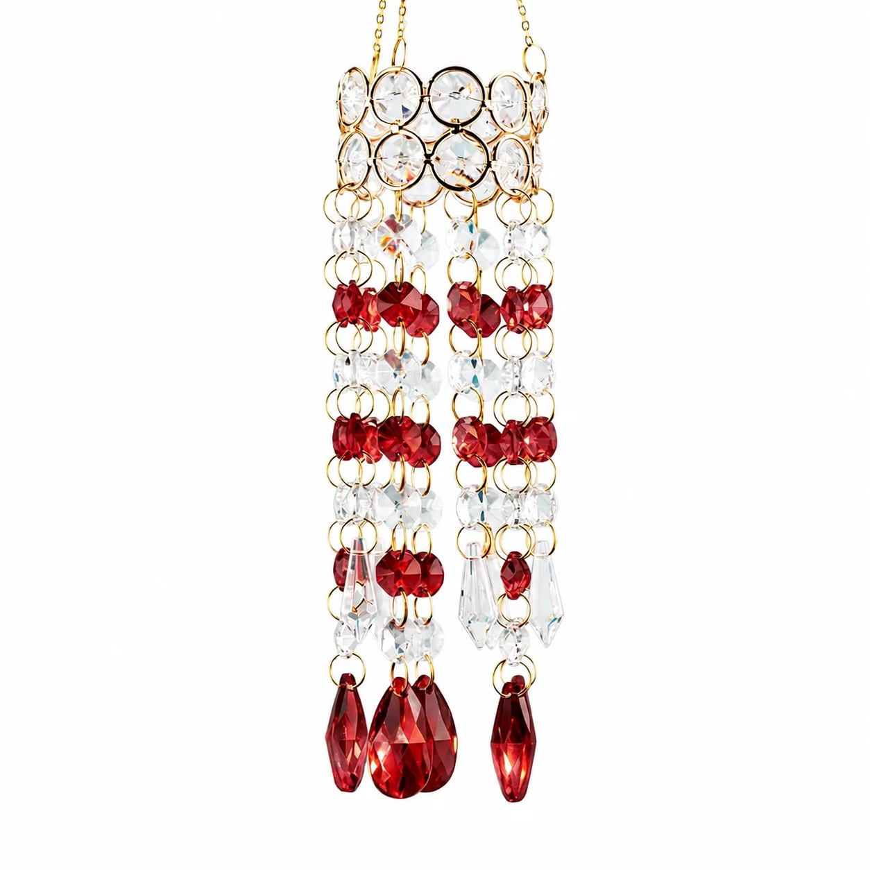 The Crystal Emerald Cascade – A Nature Inspired Light Catcher for Elegant Interiors view 3