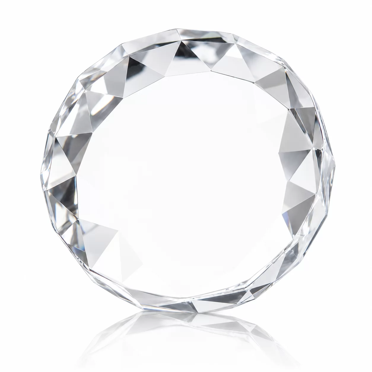 Clear Faceted Crystal Plaque for Custom Awards, Photos & Keepsake Gifts