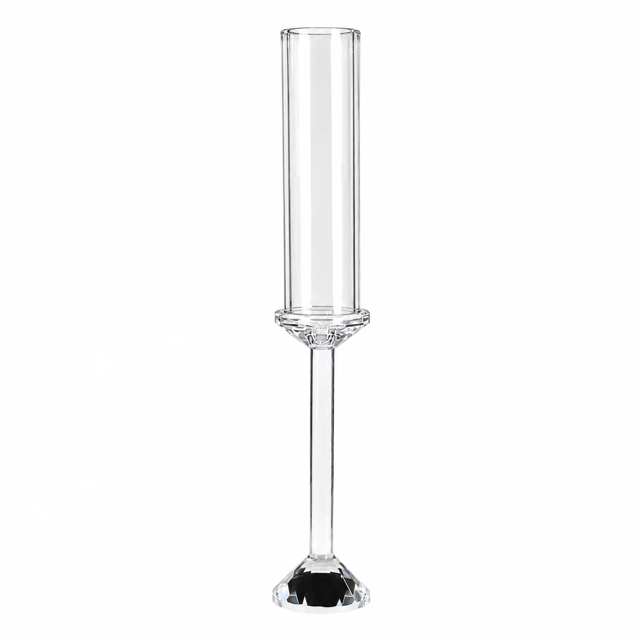 Modern Crystal Candle Lantern with Clear Glass Shade for Luxury Events & Home Styling view 3