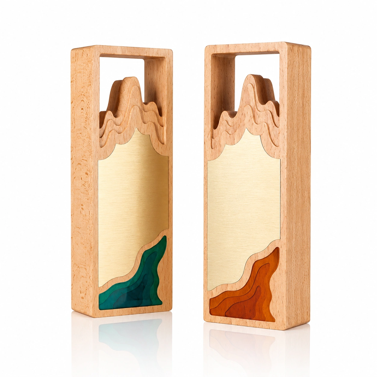 Wooden Mountain Achievement Award – Custom Leadership & Corporate Recognition Trophy