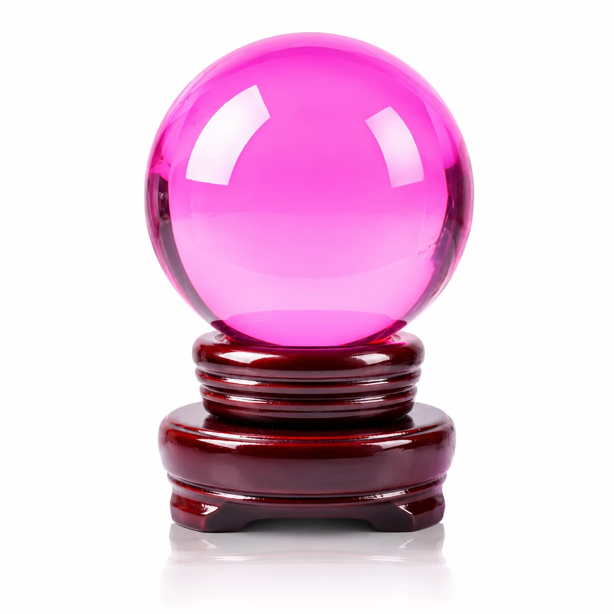 Amber Crystal Sphere Ornament – Luxury Gem Ball with Wooden Display Stand view 6