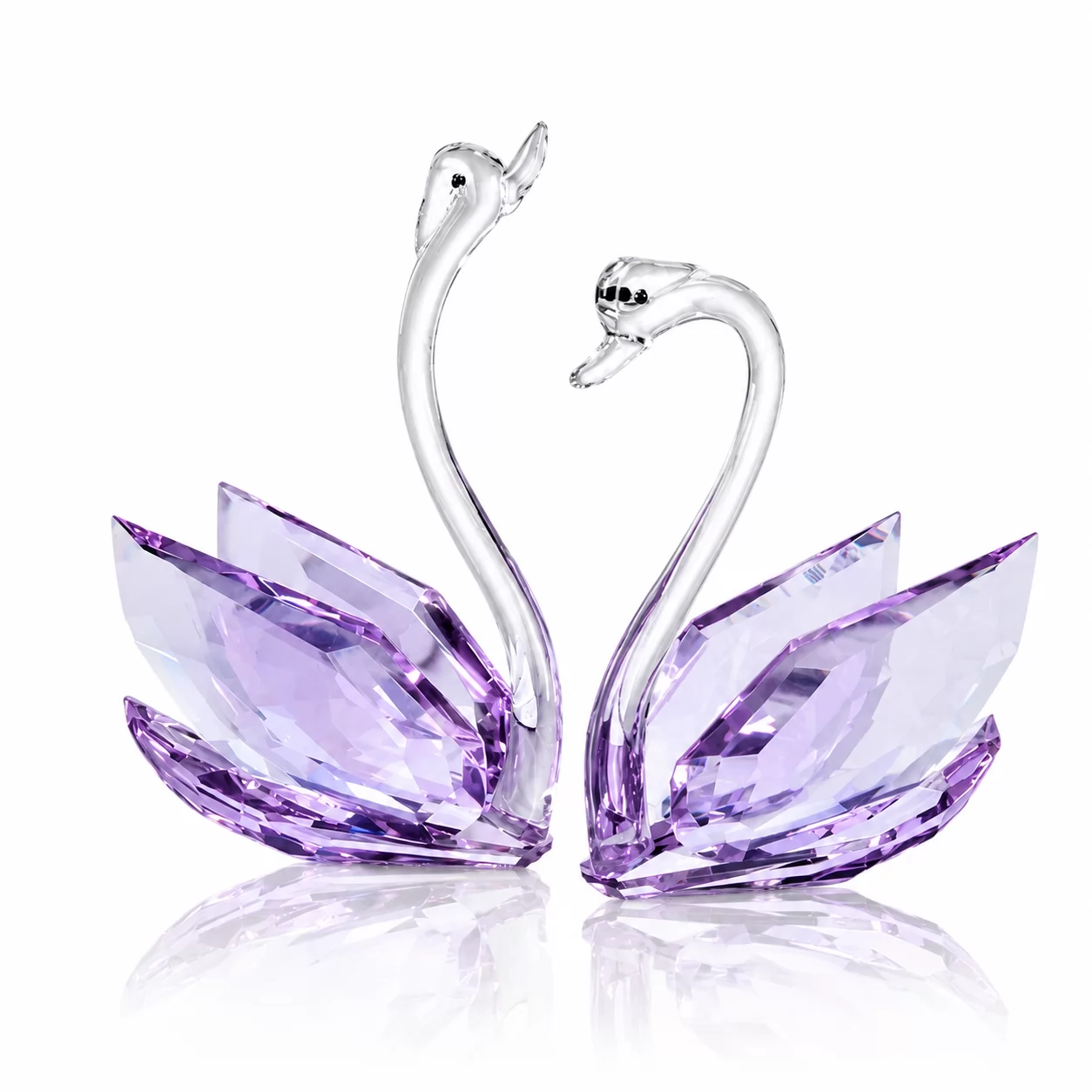 Faceted Crystal Swan Couple Ornament for Wedding Tabletop Decor & Anniversary Gifts view 4