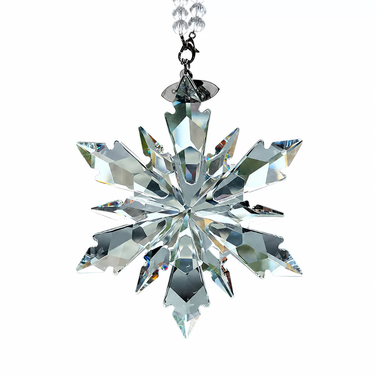 Frost Crystal Snowflake Ornament – Elegant Hanging Decor for Holiday Moments view 6