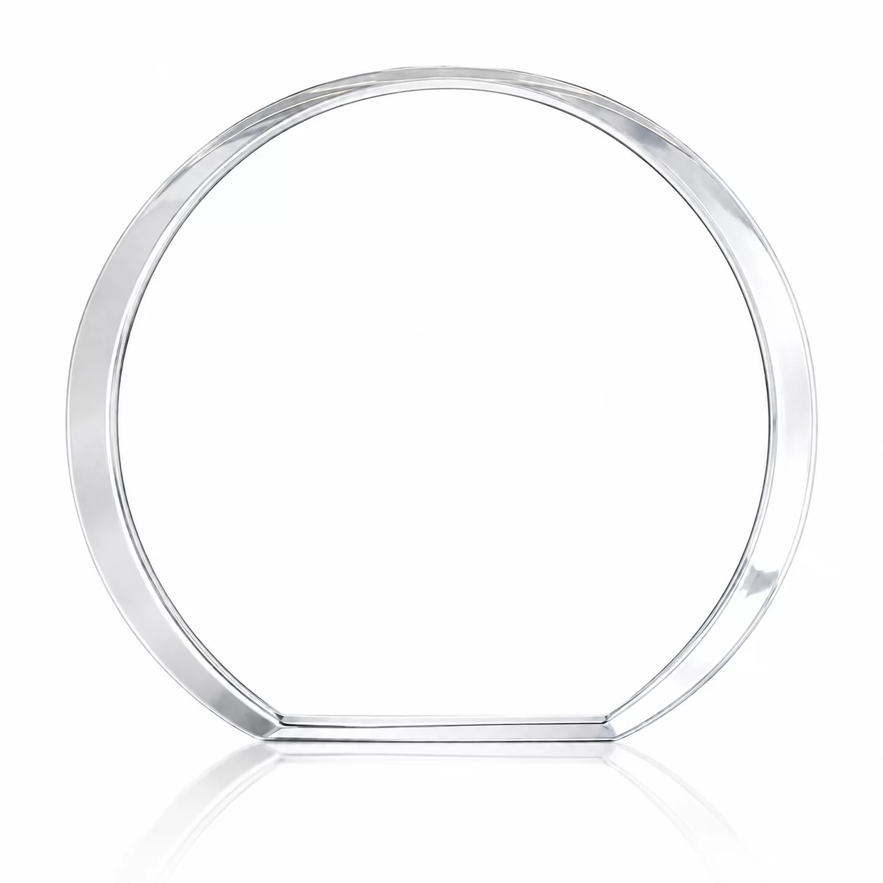 Clear Circular Crystal Plaque for Personalized Photo & Logo Engraving