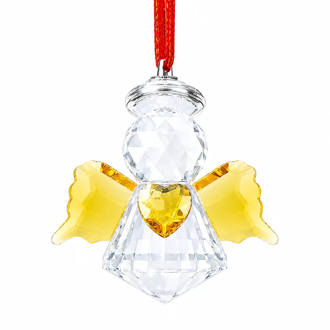 Crystal Guardian Angel Suncatcher with Heart Accent – Elegant Hanging Decor view 5