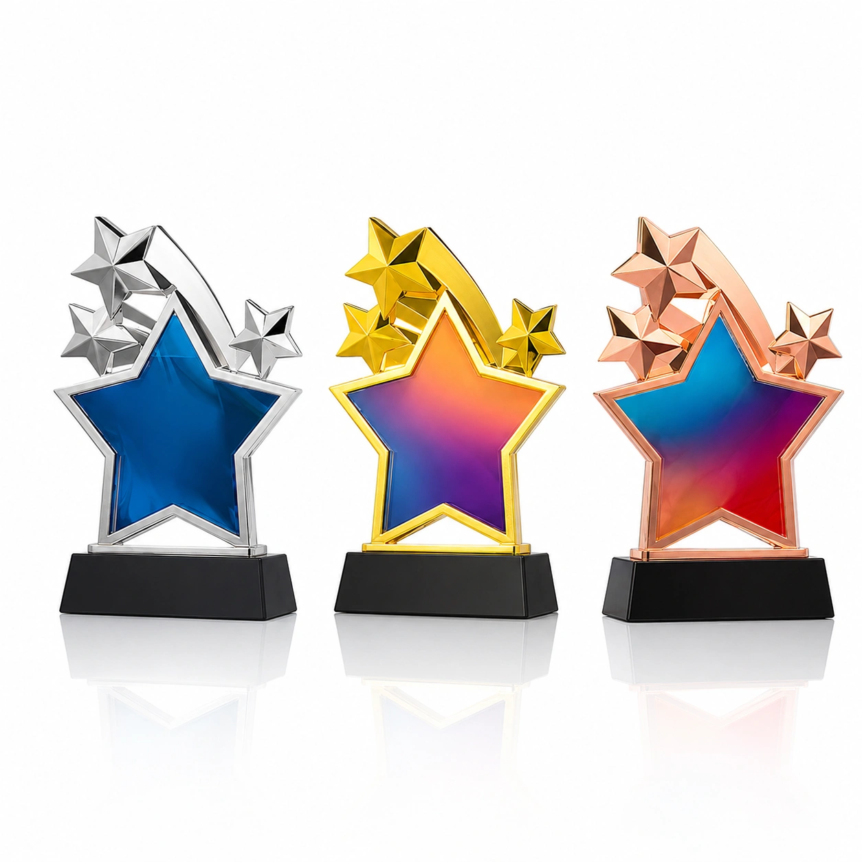 Rising Star Crystal Award – Custom Employee Achievement & Recognition Trophy