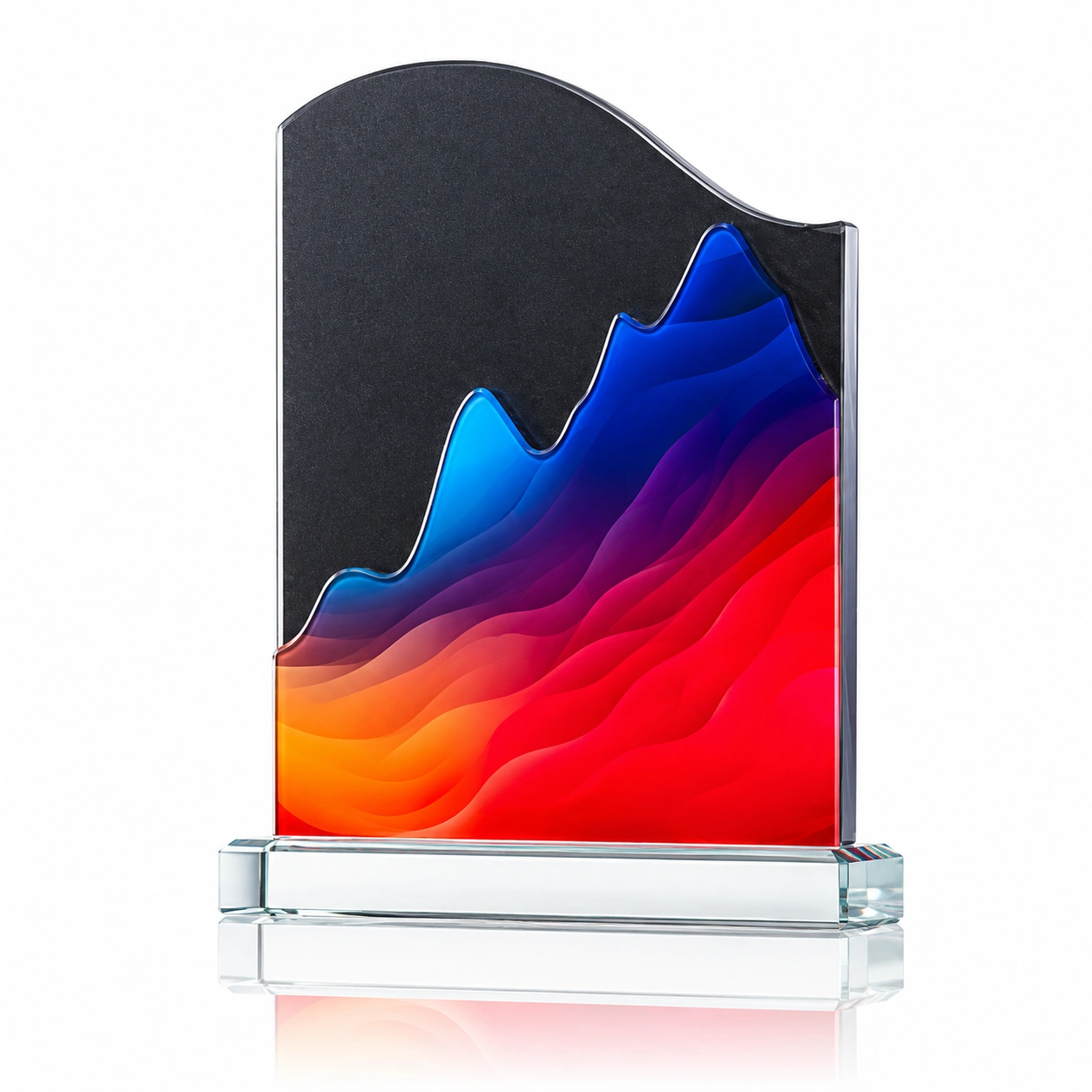 Arched Mountain Crystal Award – Custom Leadership & Achievement Recognition Trophy