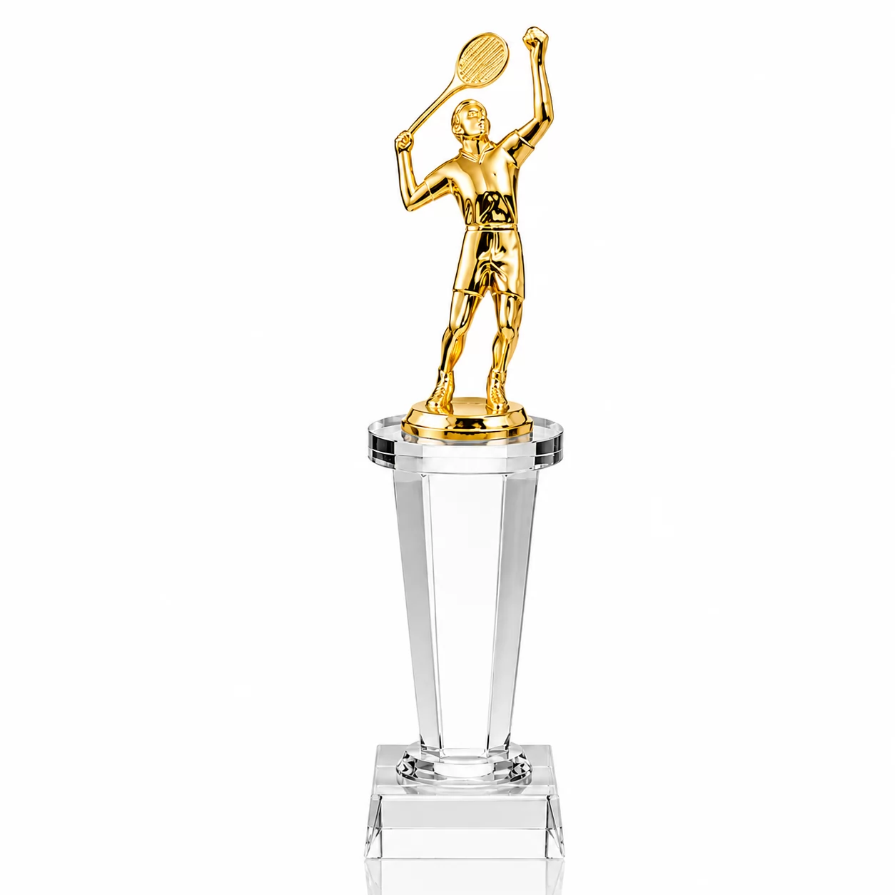 Tennis Champion Crystal Trophy – Premium Award for Tournament Winners