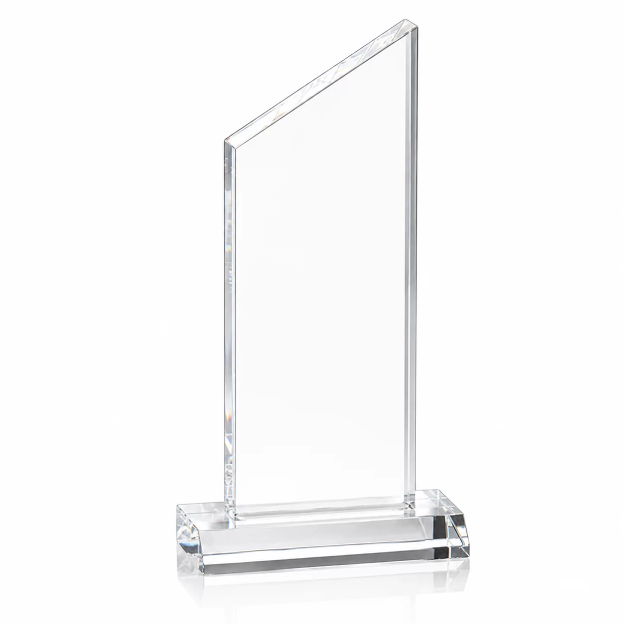 Slanted-Top Clear Acrylic Award for Corporate Excellence & Achievement