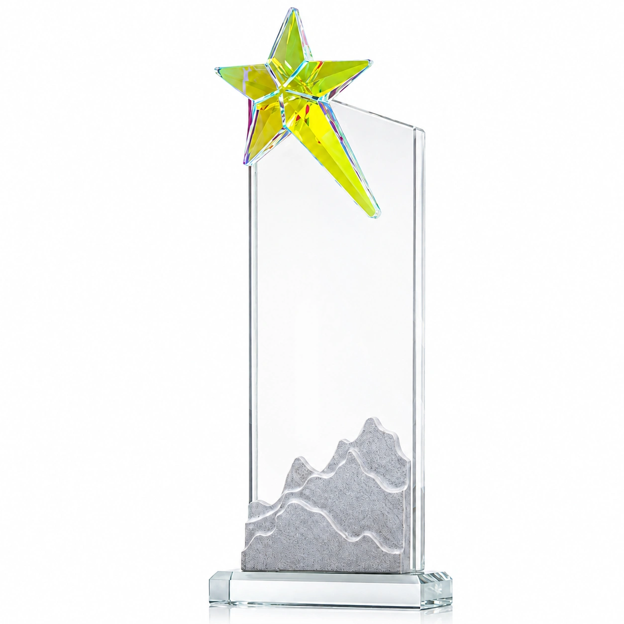 Star Mountain Crystal Award – Custom Achievement & Excellence Recognition Trophy view 2