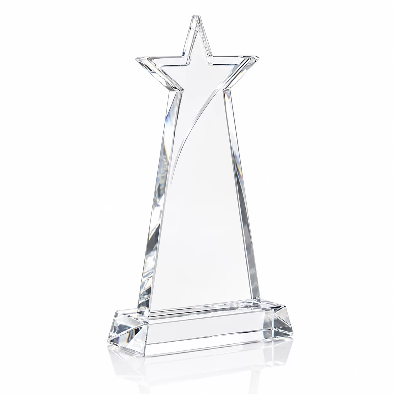 Custom Engraved Crystal Star Plaque for Top Performer & Annual Awards